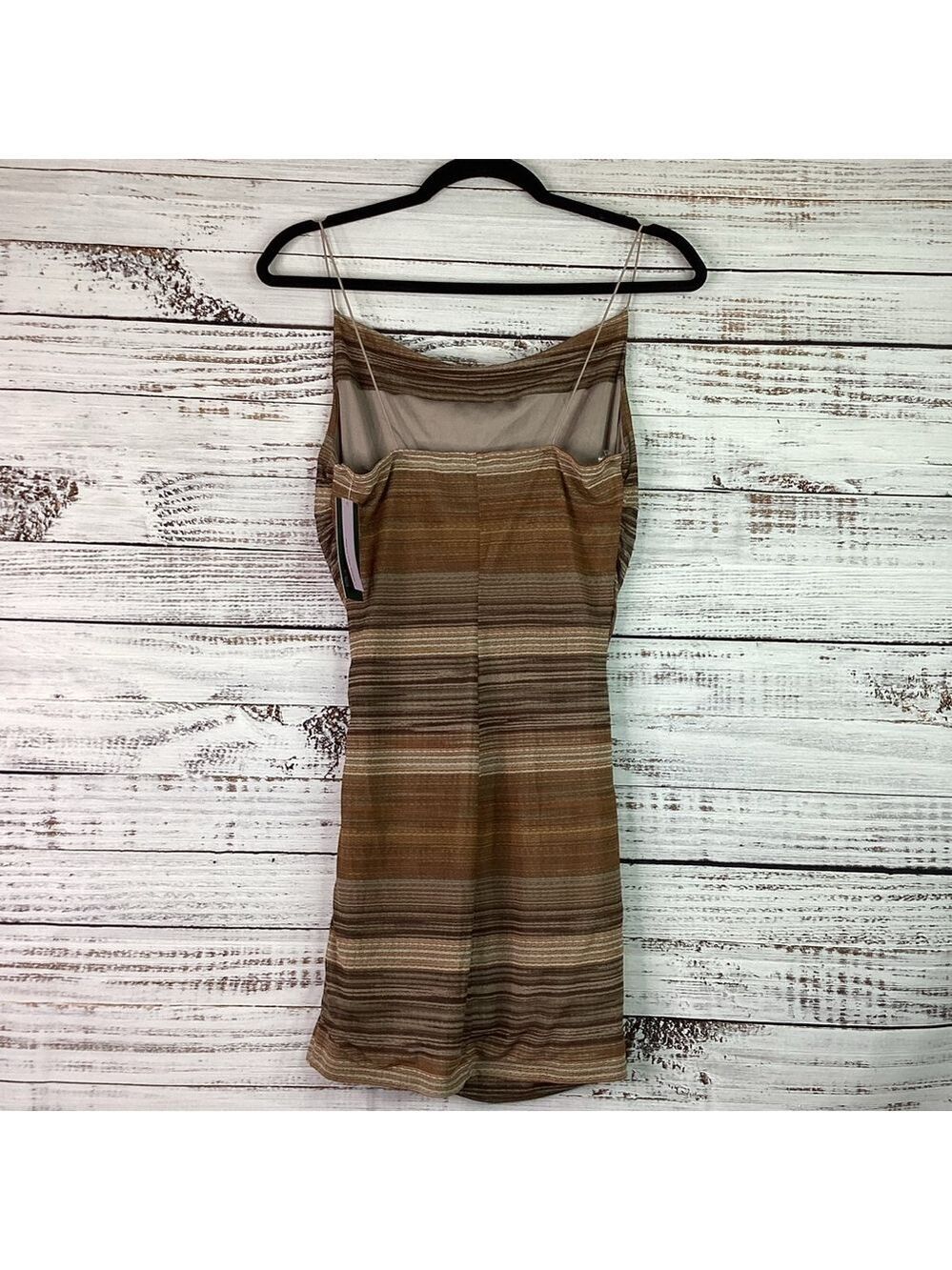 WILD FABLE SIZE S BROWN STRIPE SUMMER FALL DRESS NWT - Picture 8 of 13